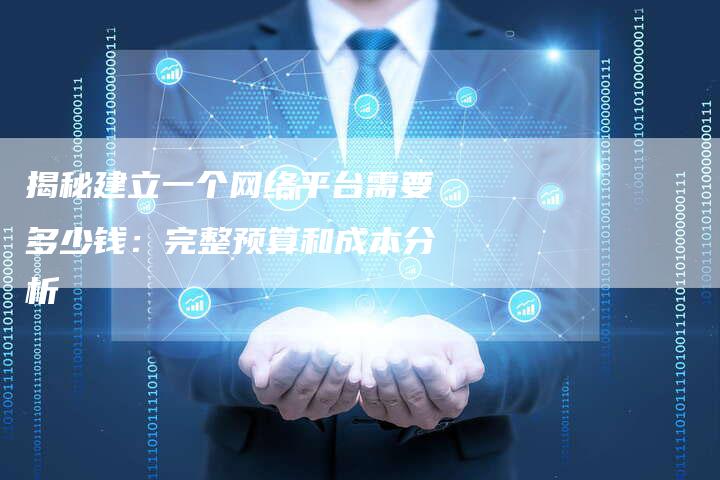 揭秘建立一个网络平台需要多少钱：完整预算和成本分析