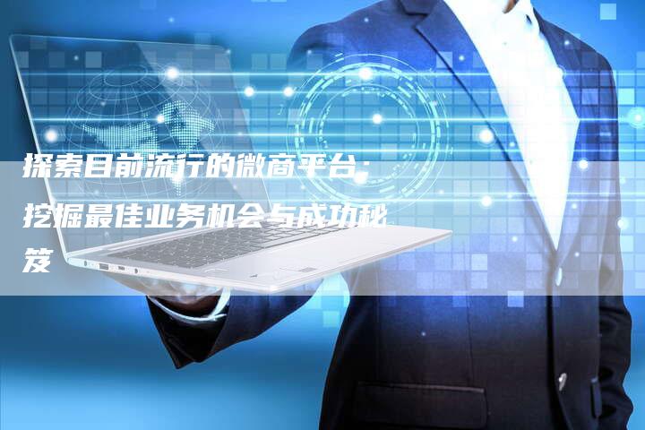 探索目前流行的微商平台:挖掘最佳业务机会与成功秘笈-链接买卖平台