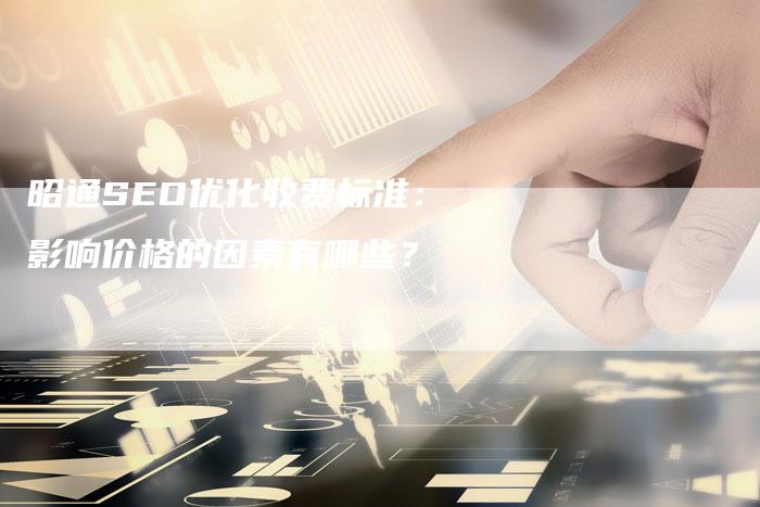 昭通SEO优化收费标准：影响价格的因素有哪些？