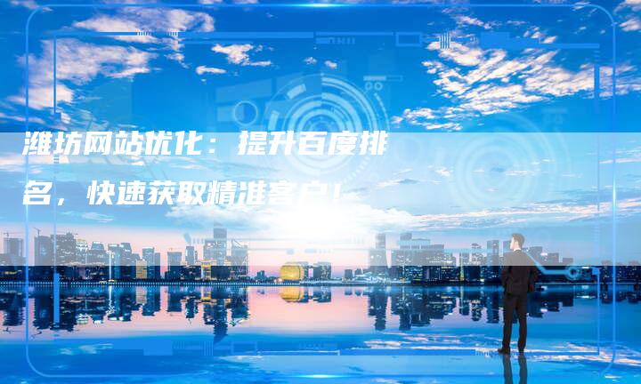 潍坊网站优化:提升百度排名,快速获取精准客户!-链接买卖平台