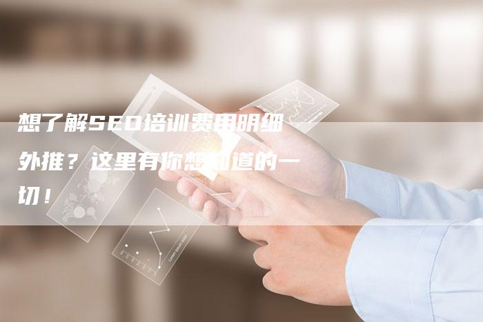 想了解SEO培训费用明细外推?这里有你想知道的一切!-链接买卖平台