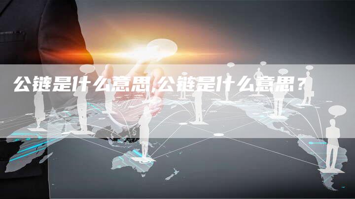 公链是什么意思,公链是什么意思？