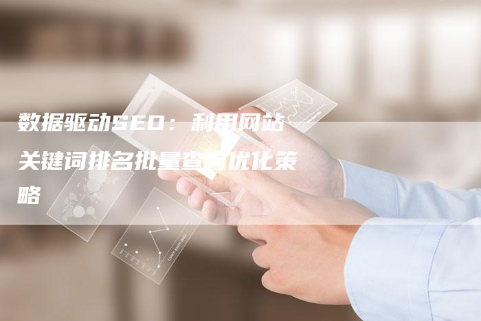 数据驱动SEO:利用网站关键词排名批量查询优化策略-链接买卖平台