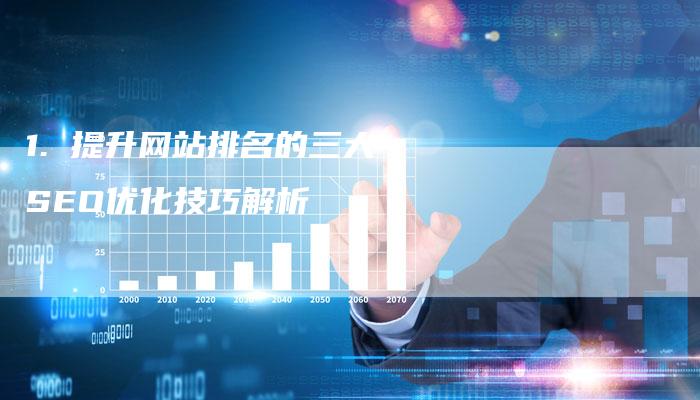 1. 提升网站排名的三大SEO优化技巧解析
